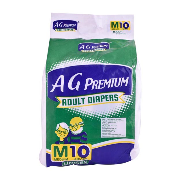 AG Premium Adult Diaper Pant - Medium : 10 Pieces ...