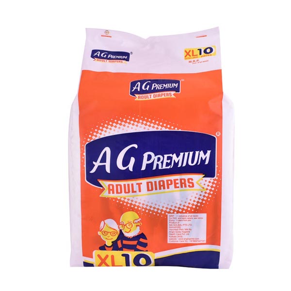 AG Premium Adult Diaper Pant - XL : 10 Pieces (Pad...