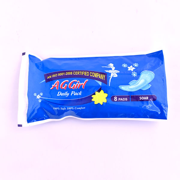 AG Girl Daily Pack Blue (8 Pads) - 240 mm : 8 Piec...